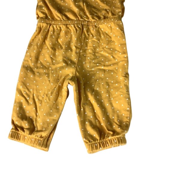 Old Navy Baby Girls Jumpsuit Yellow White Polka Dots Short Sleeve 0-3M One Piece - Picture 7 of 11